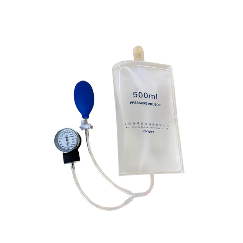 How does the pressure infusion bag quickly increase the supply of liquid medicine or plasma in an emergency?